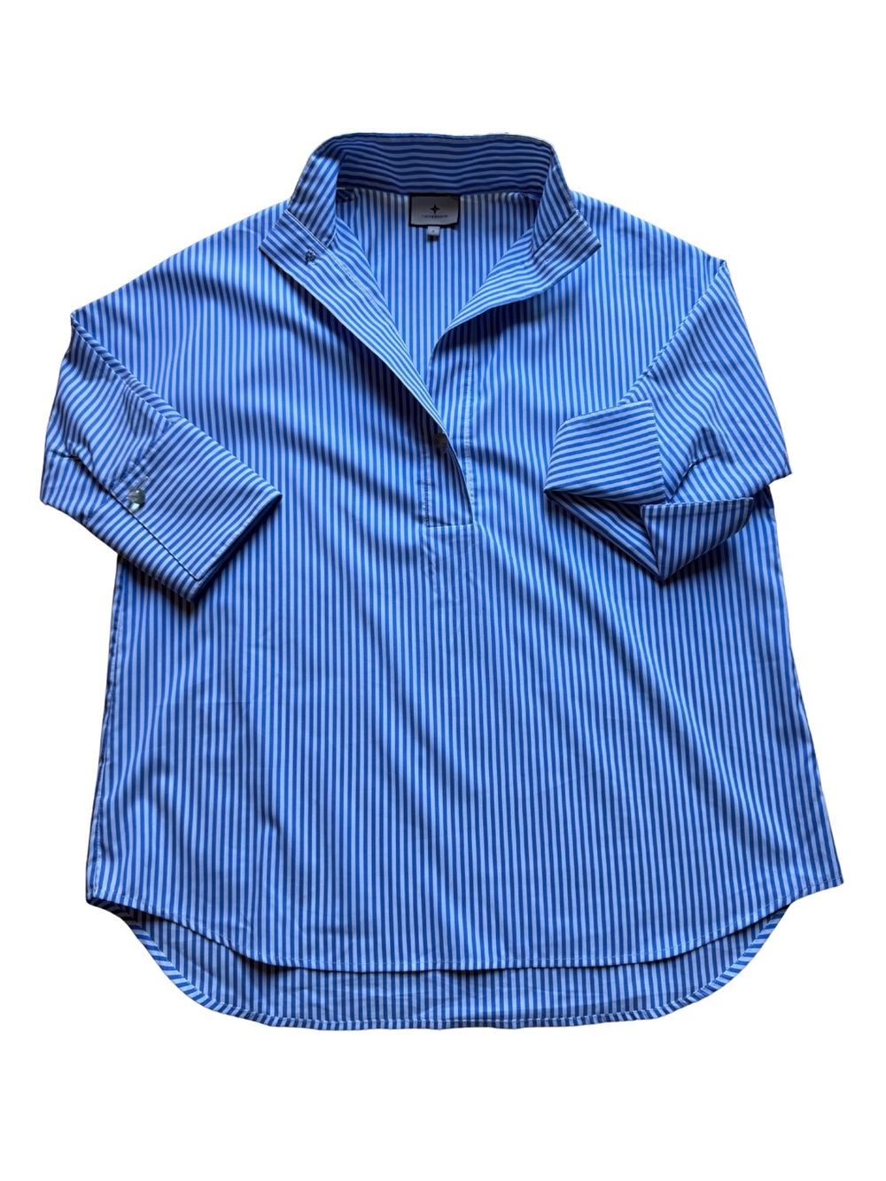 Tuckernuck Blue Stripe Popover Tunic Shirt